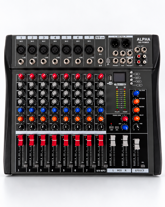 Consola analógica Alpha Prime 8 para audio profesional